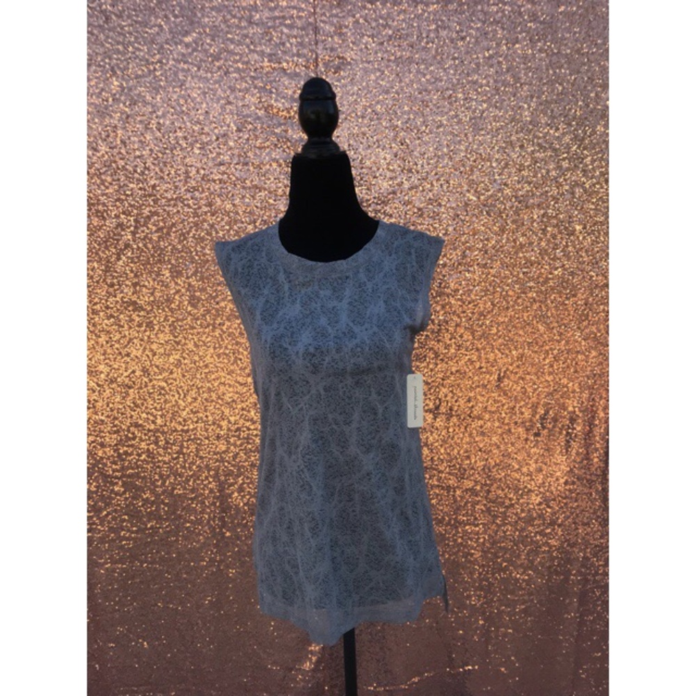 Nordstrom Lace Grey Top